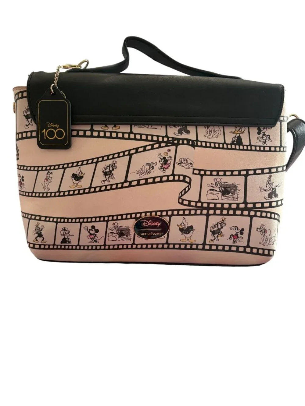 Disney Her Universe 100th Anniversary FilmStrip Satchel W/ Mickey Crossbody